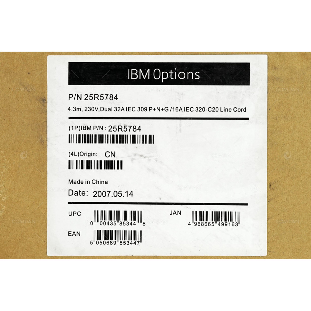 25R5784 IBM POWER CORD FOR BLADECENTER H 39M5448